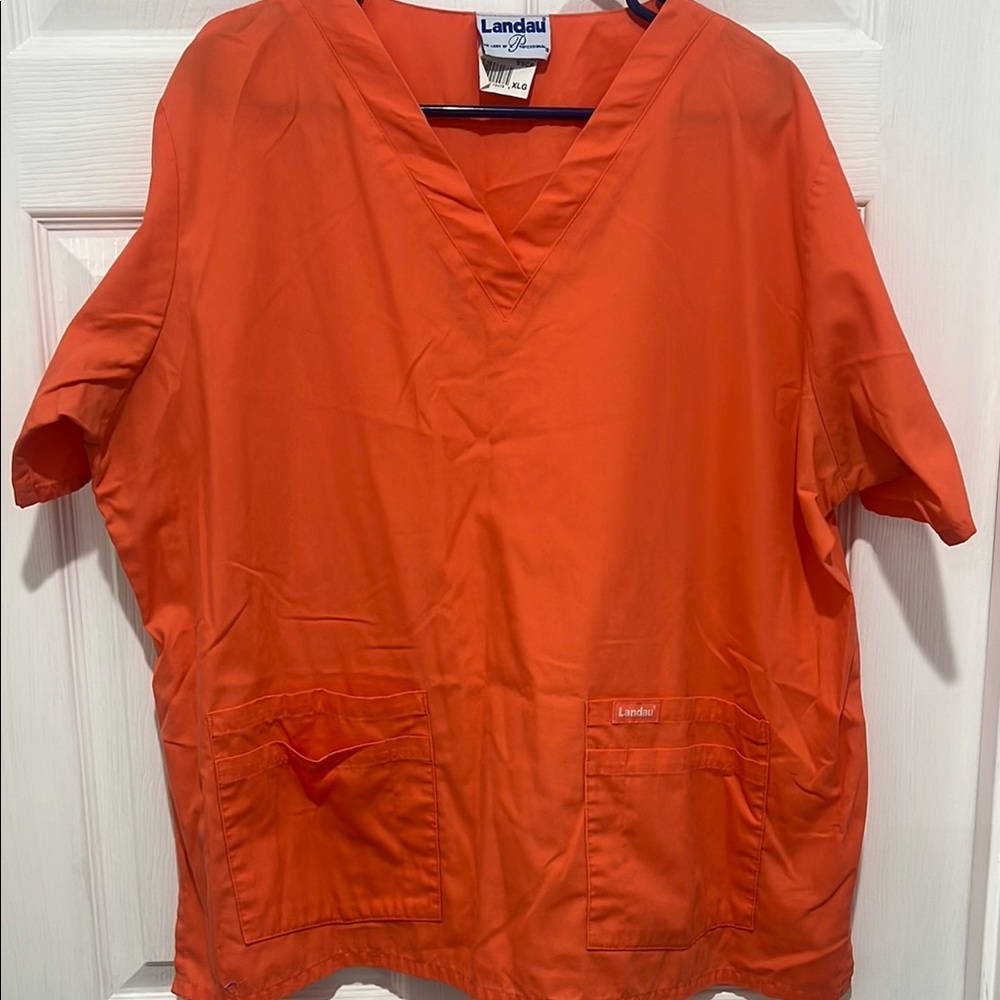 Landau Women’s Orange Scrub Top